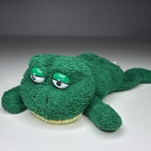 Russ Luv Pets Frugs Frog Plush 7” Green Laying Stuffed Animal Beanie - READ